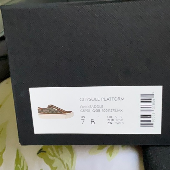 NWT COACH BROWN SNEAKER - Picture 4 of 5